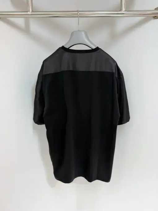 Prada Cotton T-shirt with elastane Re-Nylon Black - Image 2