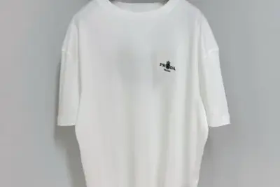 Prada 3D Logo Layered Detail T-shirt White