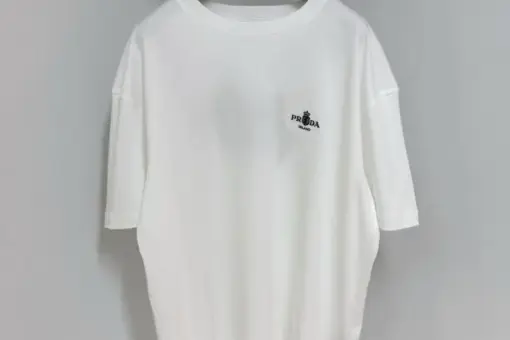 Prada 3D Logo Layered Detail T-shirt White