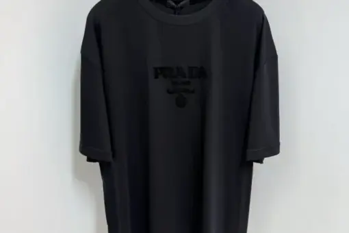 Prada Milano Silicone Logo T-shirt Black