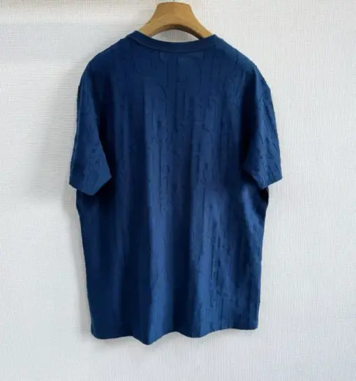 Dior Oblique T-Shirt, Relaxed Fit Deep Blue - Image 2