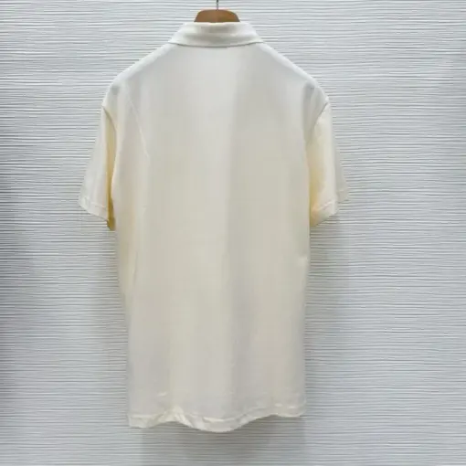 CD Diamond Polo T-Shirt, Relaxed Fit Cream - Image 2