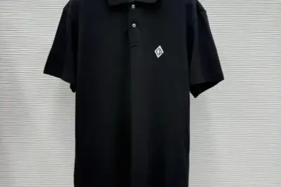 CD Diamond Polo T-Shirt, Relaxed Fit Black