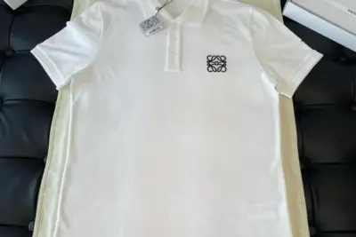 Loewe Embroidered Logo Polo T-Shirt White