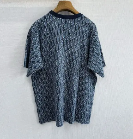 Dior Oblique T-Shirt, Relaxed Fit Blue - Image 2
