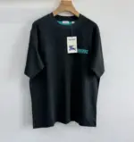 Burberry Warped Logo Cotton T-shirt Black