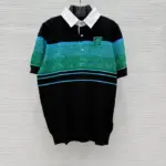 LV Iridescent Jacquard Short-Sleeved Polo T-Shirt Multicolor