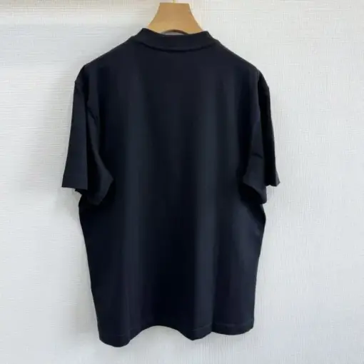 Burberry Knight Stamp Cotton T-shirt Black - Image 2