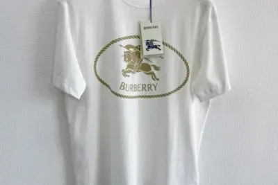 Burberry Knight Stamp Cotton T-shirt White