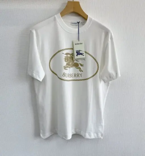 Burberry Knight Stamp Cotton T-shirt White