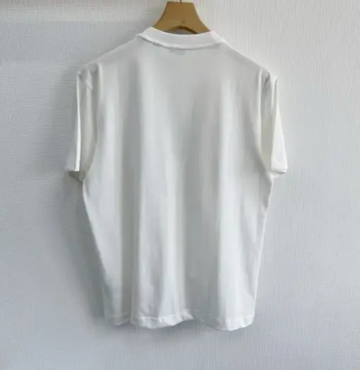 Burberry Knight Stamp Cotton T-shirt White - Image 2