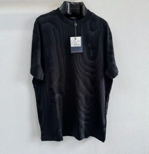 LV Jersey Jacquard T-Shirt Black - Image 2