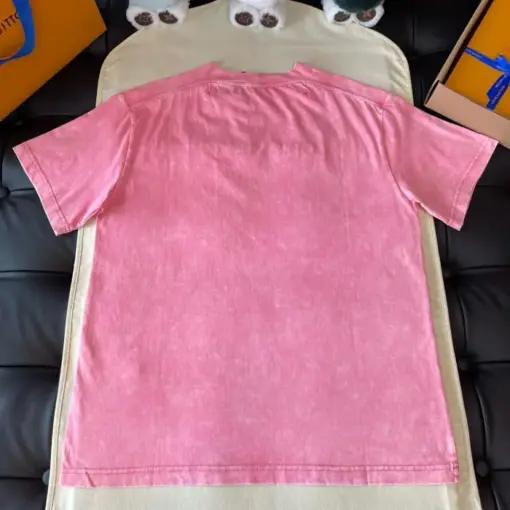 LV Washed Ribbed T-Shirt Pink - Image 2