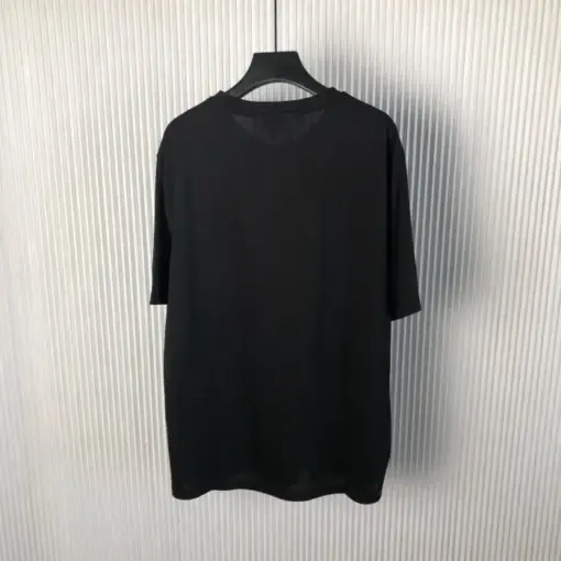 Burberry Stripe Trim Pocket Cotton T-shirt Black - Image 2