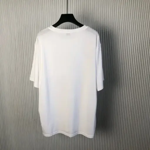 Burberry Stripe Trim Pocket Cotton T-shirt White - Image 2