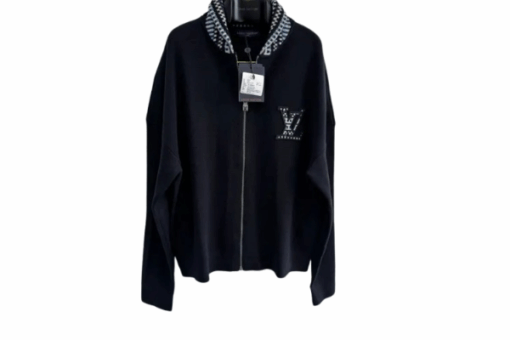 LV Knit Bomber Sweater Black