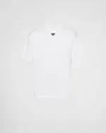 Prada Triangle-logo Cotton T-shirt White
