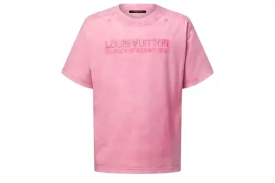 LV Washed Ribbed T-Shirt Pink
