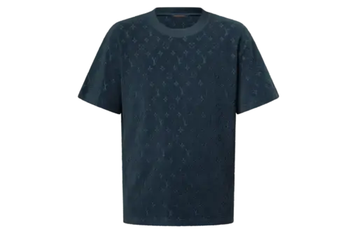 LV Monogram French Terry T-Shirt Dark Navy