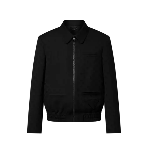 LV Monogram Jacquard Wool Jet Pocket Blouson