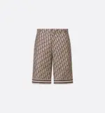Dior Oblique Bermuda Shorts Beige and Brown