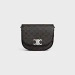 Celine MEDIUM BESACE TRIOMPHE IN TRIOMPHE CANVAS Black