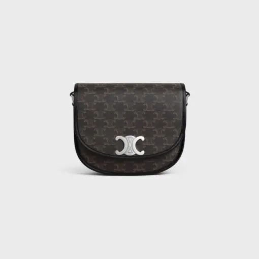 Celine MEDIUM BESACE TRIOMPHE IN TRIOMPHE CANVAS Black