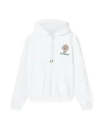 Casablanca Diamond Column Hooded Sweatshirt White