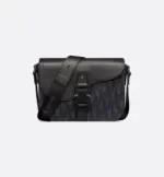 Dior Small Saddle Messenger Bag with Flap Black