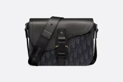 Dior Small Saddle Messenger Bag with Flap Black