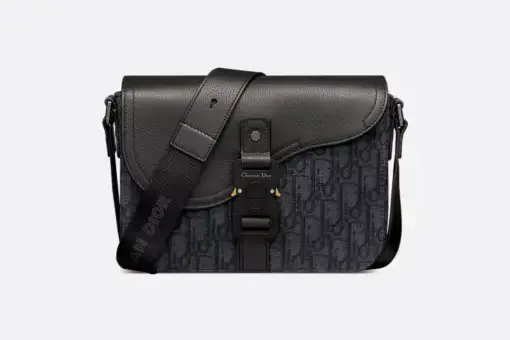 Dior Small Saddle Messenger Bag with Flap Black