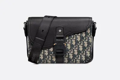 Dior Small Saddle Messenger Bag with Flap Beige