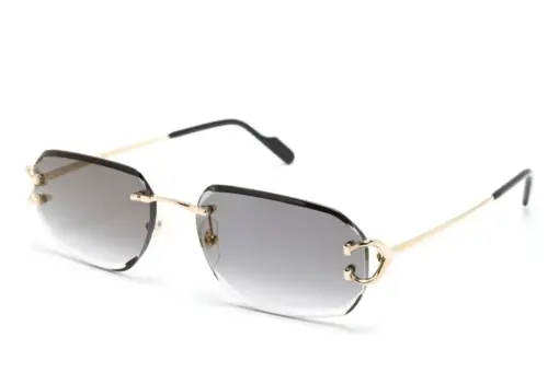 Cartier Eyewear Frameless Sunglasses Grey