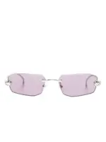 Cartier Eyewear Sunglasses with geometric frames Silver-colored