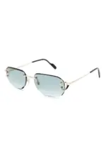 Cartier Eyewear Frameless Sunglasses Green