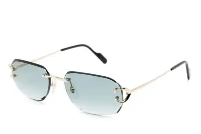Cartier Eyewear Frameless Sunglasses Green