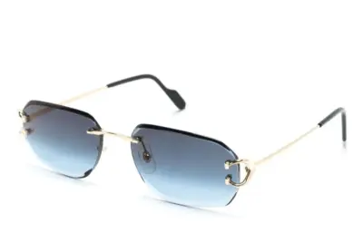 Cartier Eyewear Frameless Sunglasses Blue