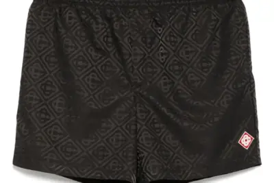Casablanca Jacquard-patterned swimming shorts black