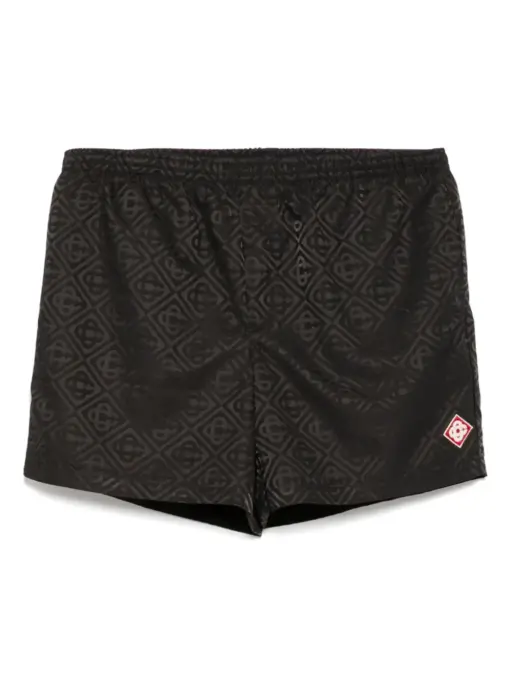 Casablanca Jacquard-patterned swimming shorts black