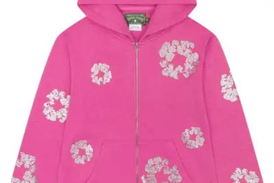 Denim Tears Swarovski Wreath “Pink” zip hoodie