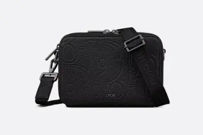 Dior Zipped Pouch with Strap Black