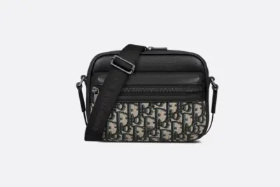 Dior Mini Rider 2.0 Zipped Messenger Bag Beige