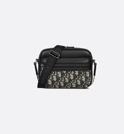 Dior Mini Rider 2.0 Zipped Messenger Bag Beige