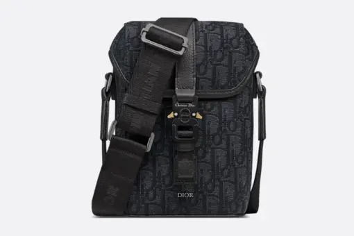 Dior Hit The Road Mini Vertical Flap Messenger Bag Black