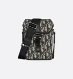 Dior Hit The Road Mini Vertical Flap Messenger Bag Beige