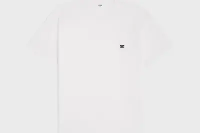 Celine triomphe loose t-shirt IN cotton jersey white