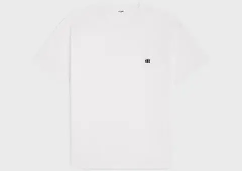 Celine triomphe loose t-shirt IN cotton jersey white