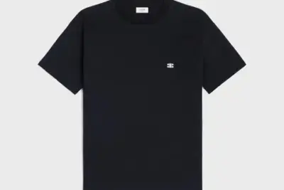 Celine triomphe loose t-shirt IN cotton jersey black