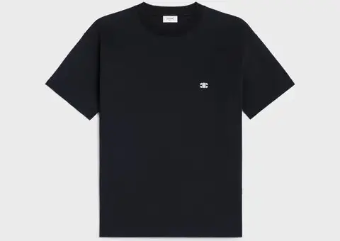 Celine triomphe loose t-shirt IN cotton jersey black