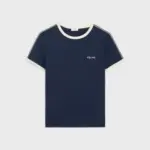 celine regular t-shirt in cotton jersey deep navy